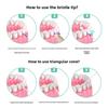 200 Pcs/Box Silicone Interdental Brushes Super Soft Dental Cleaning Brush Dental Floss Double-headed Toothpicks Oral Care Tool