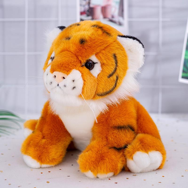 Simulated little tiger plush toy Siberian tiger large doll children's pillow doll zoo gift