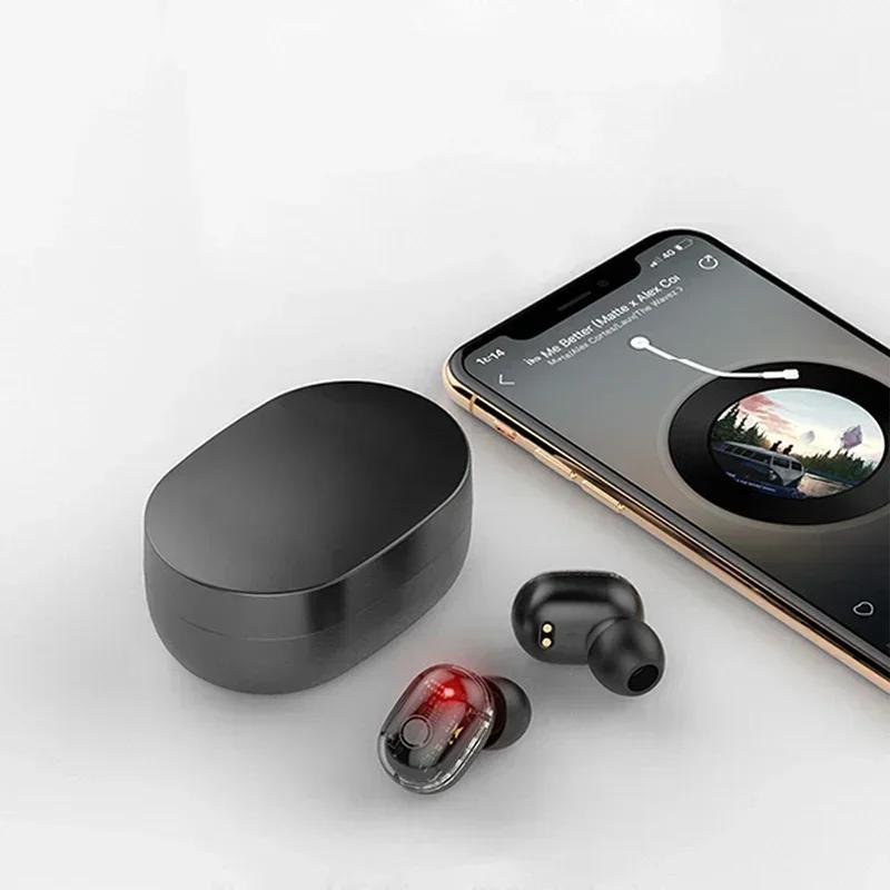 1pcs Wireless Bluetooth 5.0 Rechargeable IPX5 Water & Sweat Resistant In-Ear Headphones with Mic,Touch Control,Smart LCD Charging Case,3D Stereo Bass