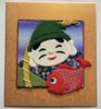 Oshie Takaraku Chirimen Good Luck Craft Kit (pressed Picture) Craft, Craft, Charm, Ebisu,