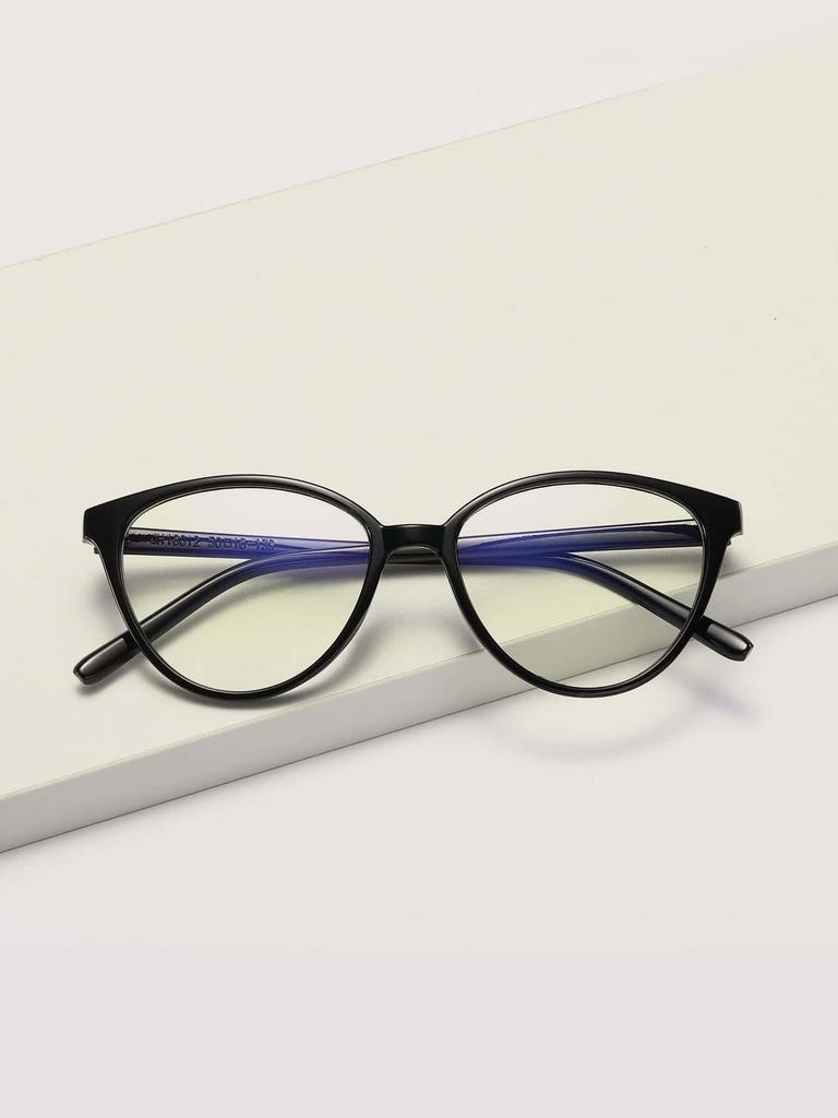 1PC/2PCS Fashion Cat Eye Pentos Plastic Frame Women Clear Glasses For Men Daily Life Take Photo Eyeglasses Clothing Accessories.