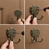 Antique Zinc Alloy Hooks with Screws Wall Mounted Double Head Hook Hanging Clothes Towel Bags Hook Kitchen Bathroom Storage Rack