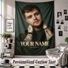 Wall Hanging Tapestry With Custom Name & Text, Alex Warren Decorative Tapestry For Bedroom