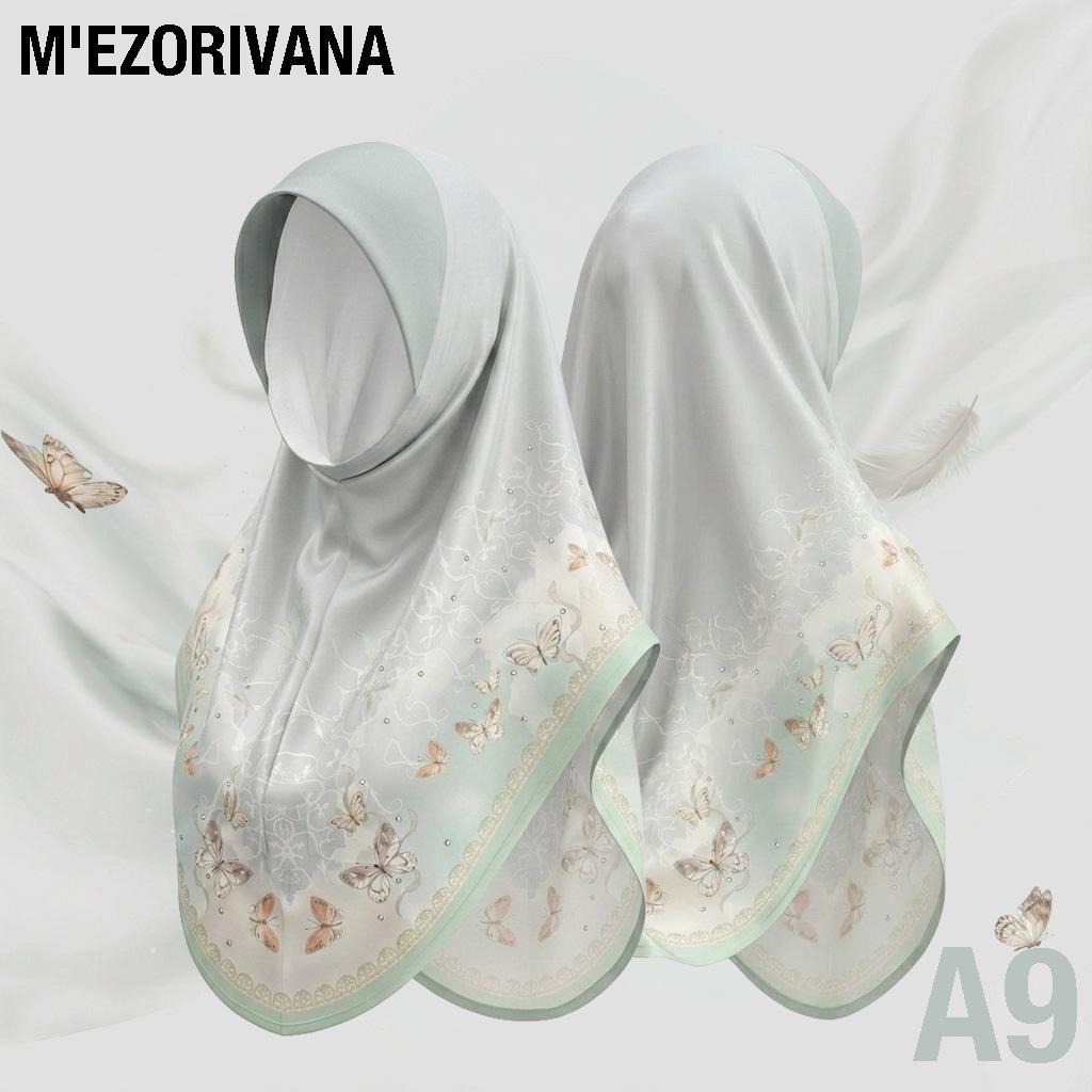 Chiffon Hijabs Women Head Wrap Square Scarf Floral Print Turban Cap