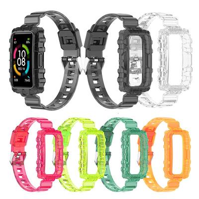 Transparent Strap For Huawei Band 9 8 7 6 Integrated Clear Band + Case For Honor Band 6/Honor Band 7 Bracelet Wristband