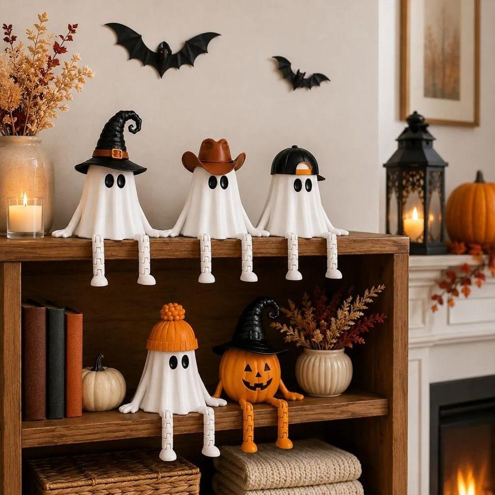 3D Printed Ghost Ornament Figurines Articulated Halloween Pumpkin Decorations  Halloween Party
