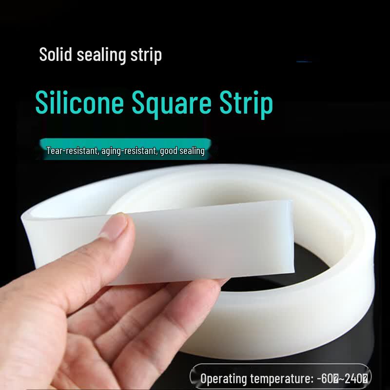 JiuLongXi White Solid Silicone Sealing Strip