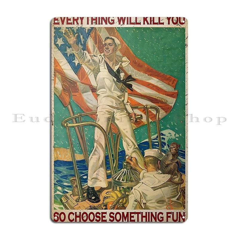 

Volunteer For The Navy Vintage German Kriegsmarine Metal Signs Plaques Club Bar Cinema Garage Navy Metal Posters 20x30cm（7.8x11.8inch）