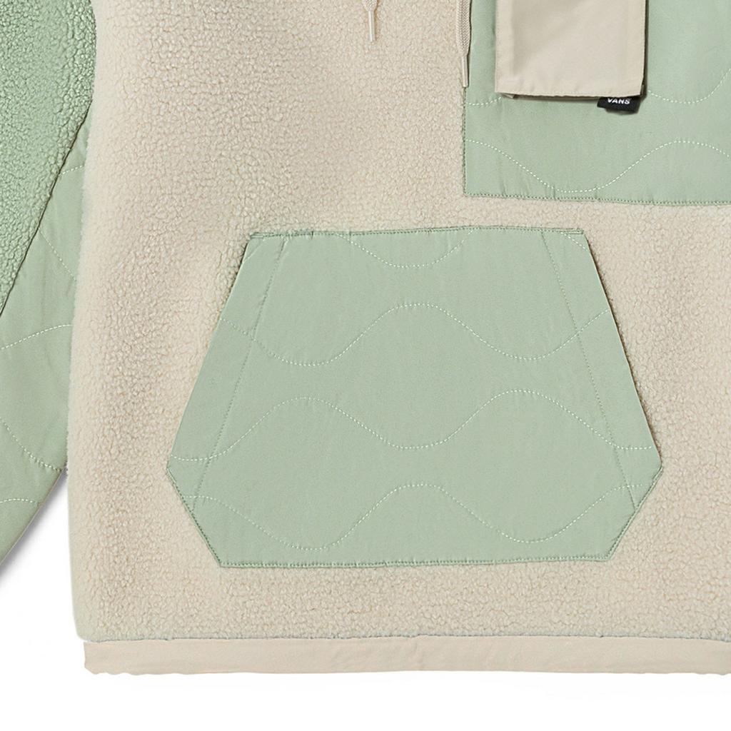 Vans Solid Color Front Pocket Hoodie Long Sleeve Sweatshirt Women Tops Green VN0A7YICUDP