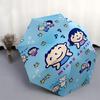 MinnaNoTabo Automatic Folding Umbrella-Simple 8-Rib Design, Bright Cartoon Pattern, Durable Iron Frame, Suitable For Travel, Outdoor, Beach-
