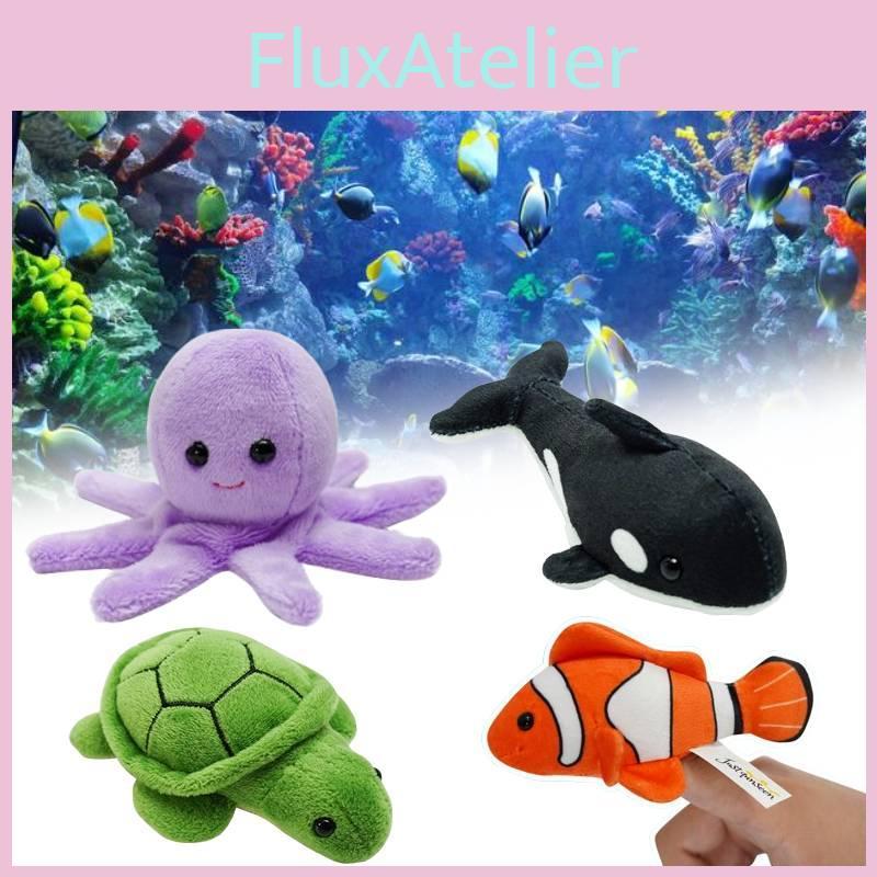 Finger Marine Animal Plush Toy Cartoon Stuffed Doll Room Decoration Kids Gift