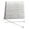 22 Pcs 25cm Length Straight Single Pointed Needles Metal Knitting Needles  For Socks Knitting