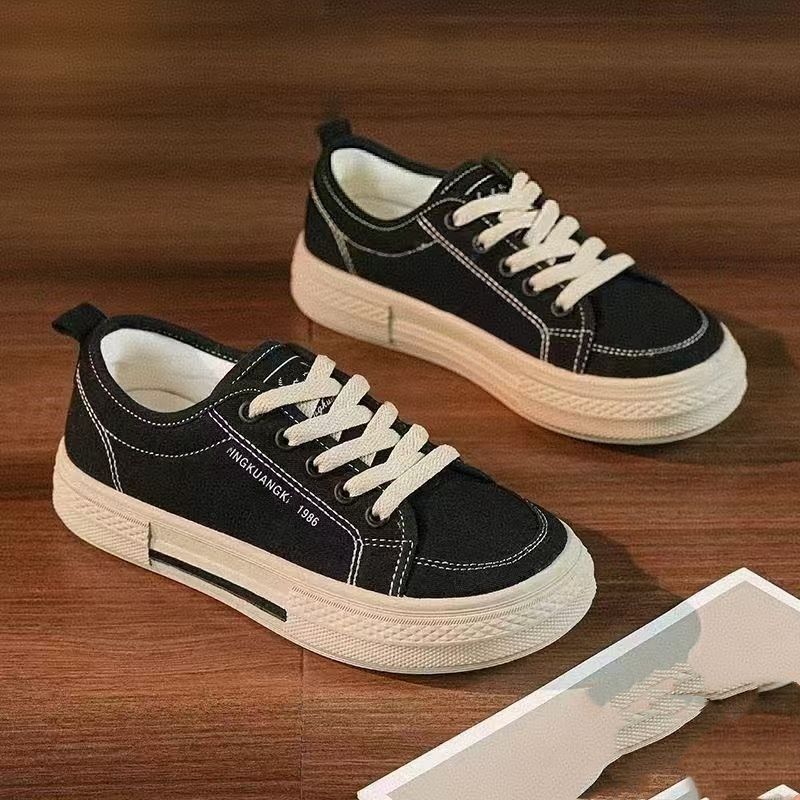 New Low-top Breathable Canvas Shoes Men's Trend Retro Lace-up Trend Board Shoes Casual Versatile Board Shoes
