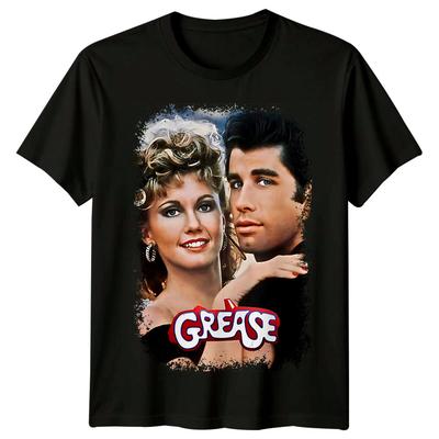 2026 Neujahr Grease 1978 Filmplakat Inspiriertes T-Shirt Retro 70er Jahre T-Shirt Unisex Damen Rundhals-T-Shirt