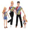 Famiglia 4 Pezzi Bambole Casa dei Giochi per Bambini Giocattolo Bambola Principessa Bambina Famiglia 4 Pezzi Grande Piccolo Modello Genitore-Figlio Fratello Sorella Modello Giocattolo