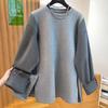 Syborg Women's Colorblock Round Neck Pullover Sweatshirt