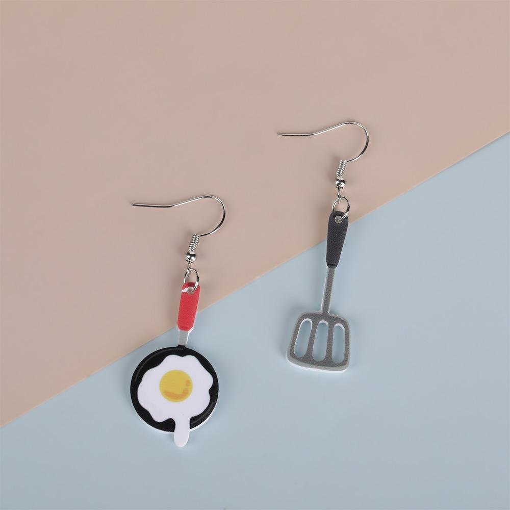 Personalized Environmentally Friendly Acrylic Earrings, Cartoon Burger Kitchen Tableware Modeling Earrings Earrings