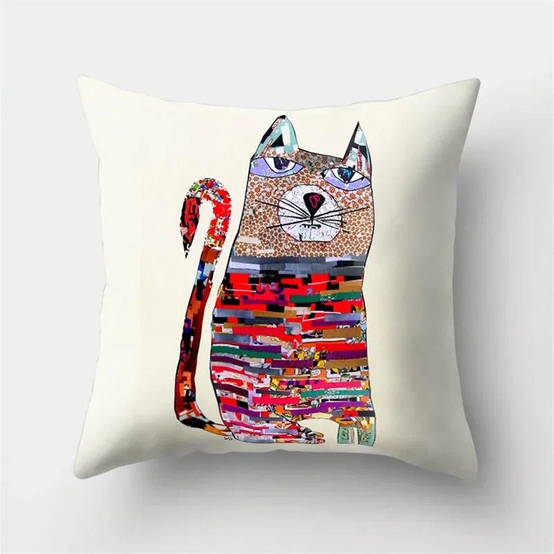 Cute Animal Dog Deer Bear Cushion Cover Home Living Room Sofa Bedroom Decoration Throw Pillow