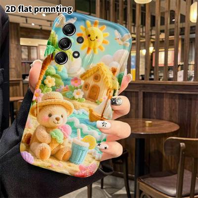Phone Case: 2D Flat, Suitable for Samsung Galaxy A34 A35 M05 M06 S20 S22 S21 FE Plus 5G Protective Case, Holiday Bear, Perfect Christmas and Halloween