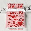 Valentinstag 3D Digitaldruck Polyester Dreiteiliger Bettbezug Bettwäsche Bettbezug Kissenbezug