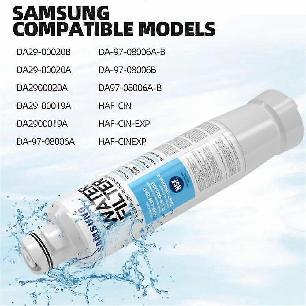 DA29-00020B Samsung Refrigerator Water Filter Replacement, Compatible with DA29-00020A/B HAF-CIN/EXP RF28HFEDBSR DA97-08006A, OEM Quality