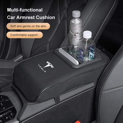 Almofada de Apoio de Braço de Carro Espessura 5,6 cm Espuma de Memória Almofada de Caixa de Apoio de Braço Para Model 3 Model S Model X Model Y Cybertruck Roadster