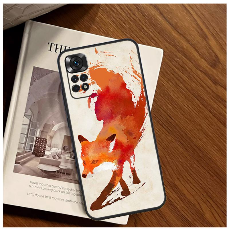 Aquarellmalerei Der Fuchs Hülle Für Xiaomi Redmi 13C 12 C 10C 9C Redmi Note 13 Pro 9 10 11 12 Pro 9S 10S 11S 12S Abdeckung