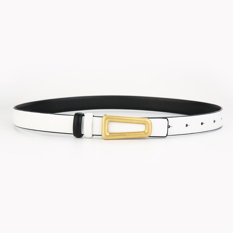 Genuine Leather Belt For Women With Smooth Buckle And Versatile Style For Daily Use