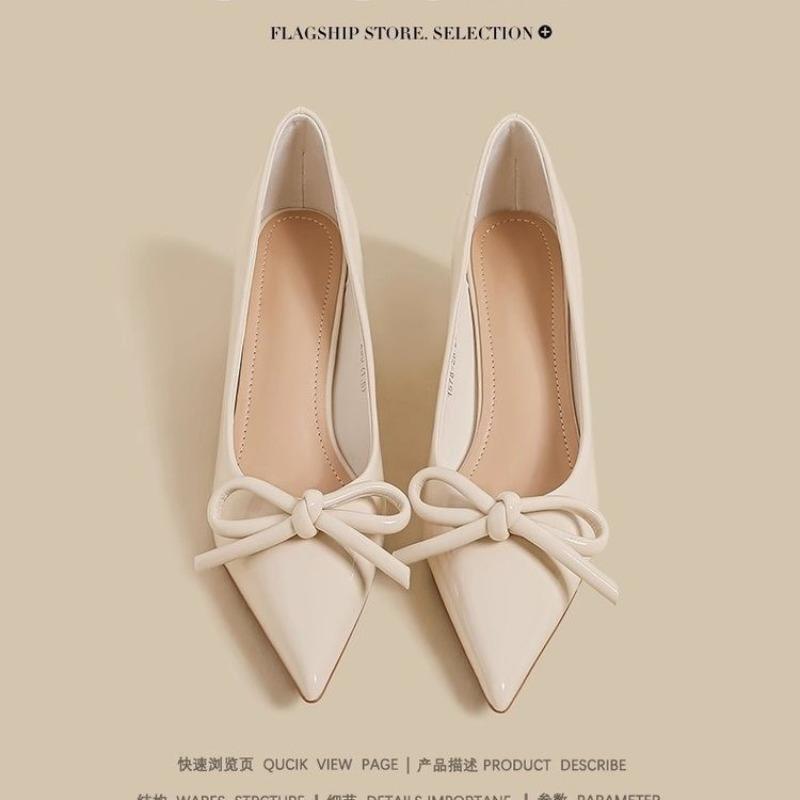 Fashion French Shallow Small Leather Shoes for Women 2025 Summer New High Heels Temperament Versatile Mary Jane Single Shoes