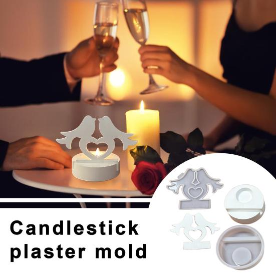 

DIY форма для подсвечника в форме сердца птицы многоразовая термостойкая нелипкая легкосъемная форма для домашнего подсвечника B