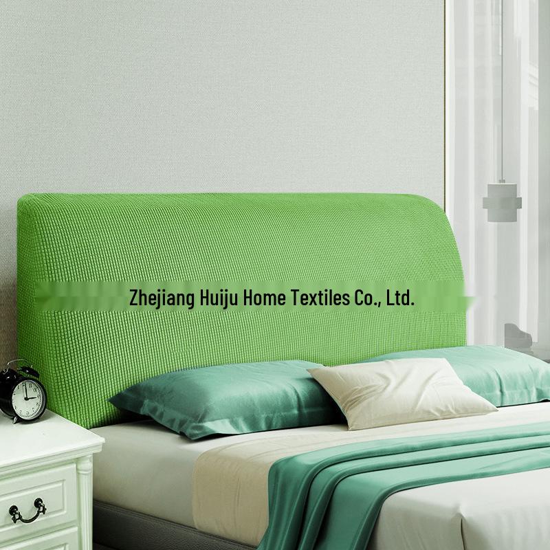 Nordic Style Elastic Bed Head Cover - Full, Removable, Washable, Solid Color, Soft, Dust-Proof Cover