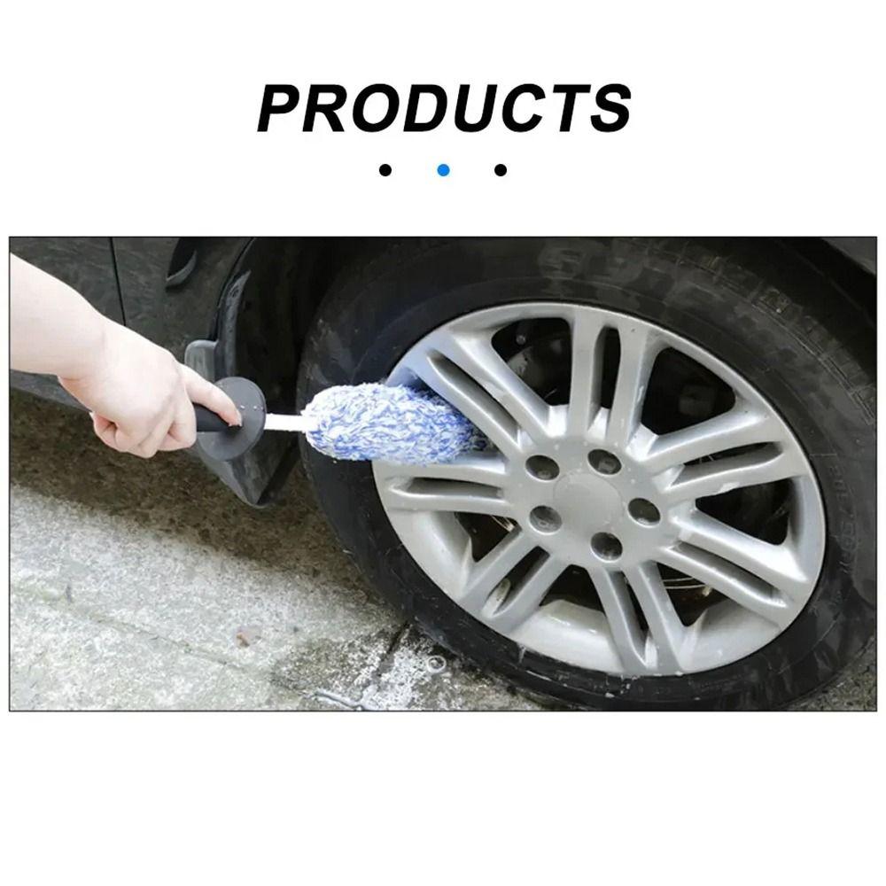 1Pcs Non-Slip Handle Tire Cleaning Brushes Easy To Cleaning Rims Spokes Auto Wash Glove