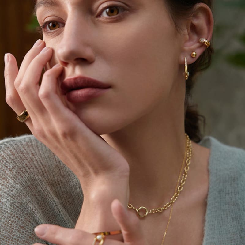 ANIA HAIE Wide Sparkle 925 Silver Ear Cuff / Bracelet E054-01G