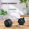 4pcs 40mm Heavy-Duty Furniture Castors with Braking Capable of 25kg Load Indoor Rotating Wheels Low Rolling Resistance