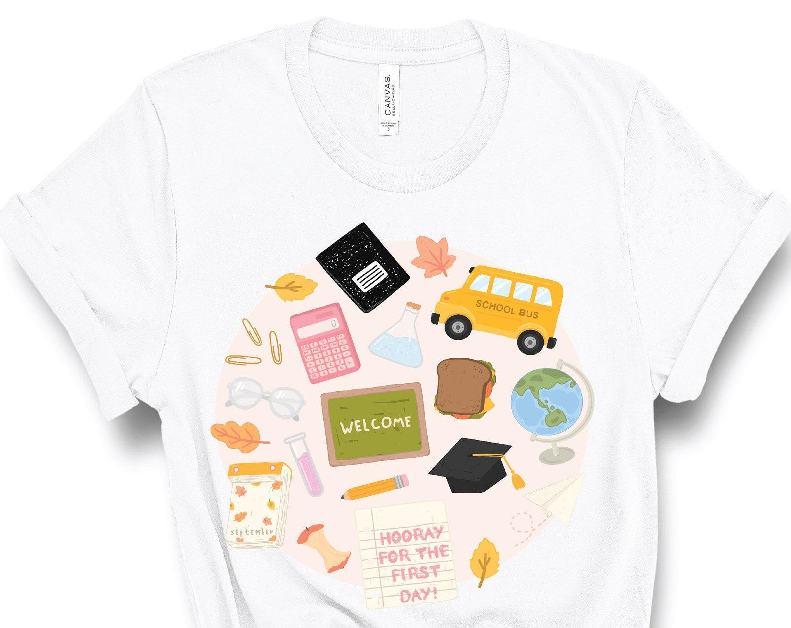 Hooray for the First Day of School Shirt for Teacher Parent Principal, Teacher Gift, Happy First Day of School Teacher Team Back To School 4XL