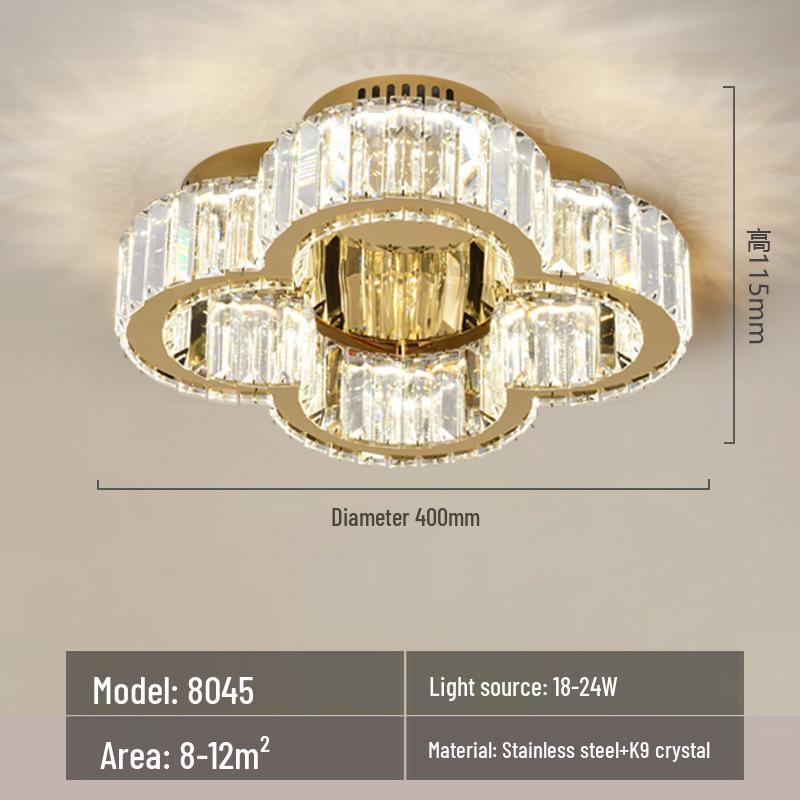 Luxury LED Crystal Ceiling Lamp for Living Room, Bedroom, and Corridor
