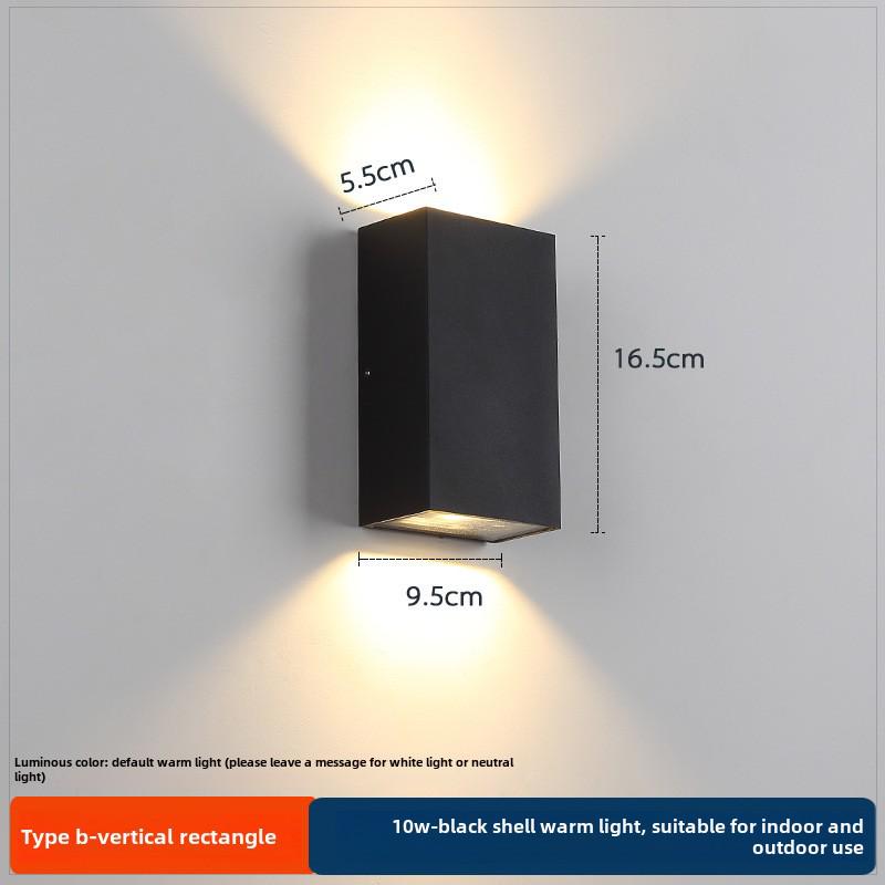 LED Outdoor Four-Leaf Clover Wall Light - Up and Down Beam Decoration for Garden and Exterior Walls.