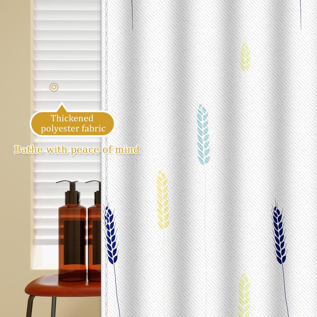 Minimalist Polyester Waterproof Shower Curtain - Effortlessly Adds a Clean Finish