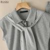ZANZEA Women Sleeveless Blouse and Long Pants Casual Two Piece Suit Set