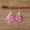 Luxury new ethnic style natural emperor stone water drop earrings light luxury European and American jewelry earrings