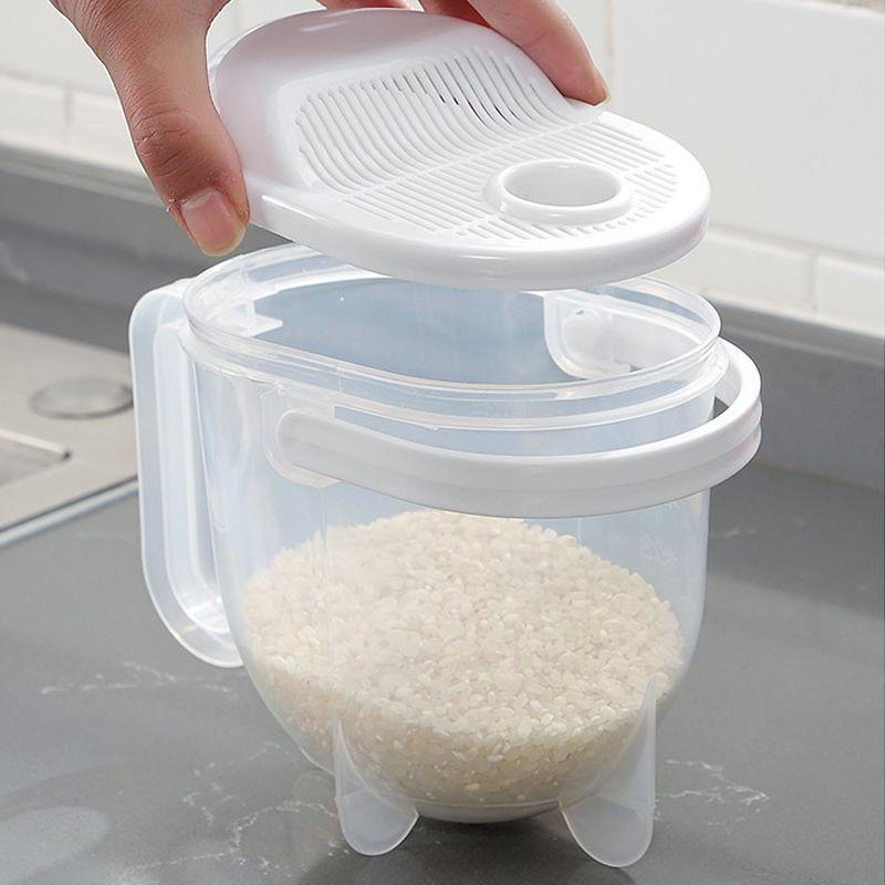 1PCS Automatic  Rice Washer Machine Fast Grain Cleaner Strainer  Colander Basket Kitchen Tool For Effortless Rice Washing Filter