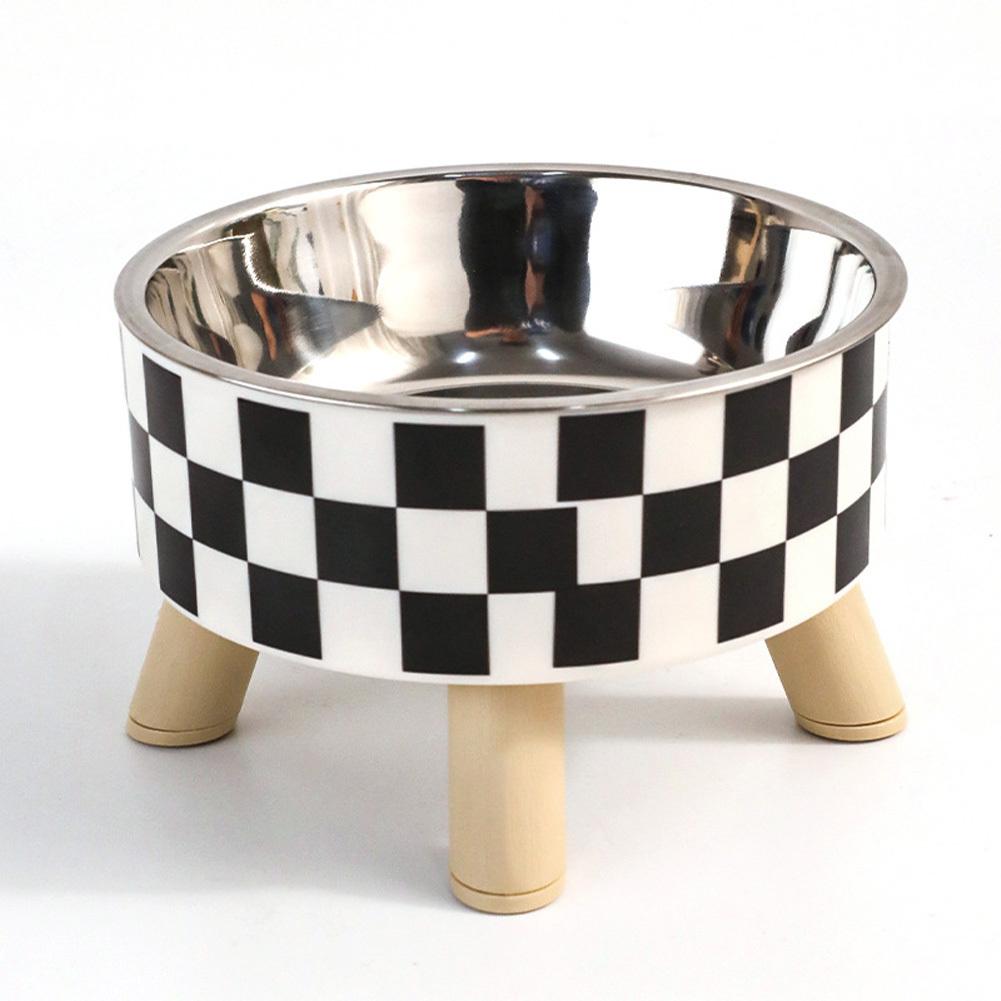 

Приподнятая миска для кошачьего корма из нержавеющей стали, приподнятые миски для кошачьего корма со съемными ножками, нескользящие миски для домашних животных, котят и собак