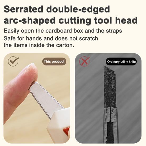 Box Cutter Auto-Retract Safety Blade Utility Knife Cardboard Magnetic Portable Tape Envelopes Cardboard Cutter Multi-Function Cutting