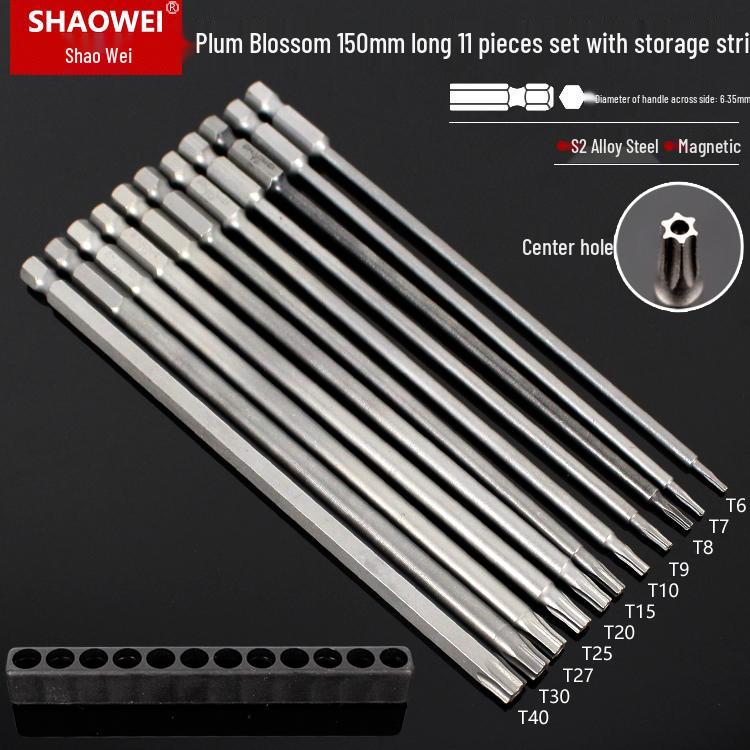 Magnetic 50mm Star Screwdriver & Hex Bit Set for Electric Drills