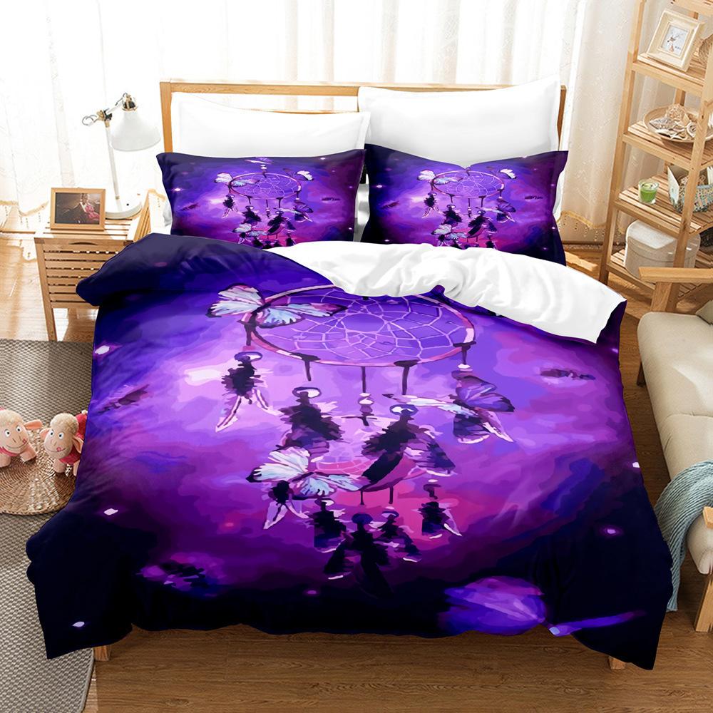 Dream Catcher Feather Wind Chimes, Export Production Student Dormitory Three-Piece Quilt Cover Sheet