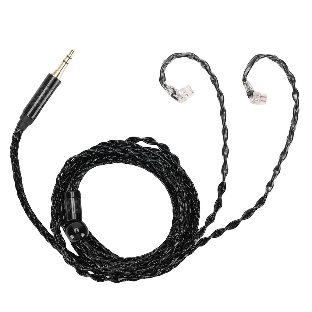Earphone Cable Fit for ZS10 PRO AS10 PRO X 16 Cores Silver Plated OFC 3.5MM To QDC 2 Pin Headset Earphone Cable