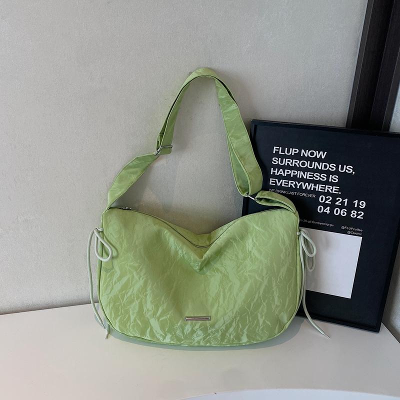 Large Capacity Bag Women's Solid Color Shoulder Crossbody Bag Student Class Commuter Hobo Bag