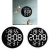 Modern Led Wall Clock With Digital Display And Temperature Sensor For Living Room Decor