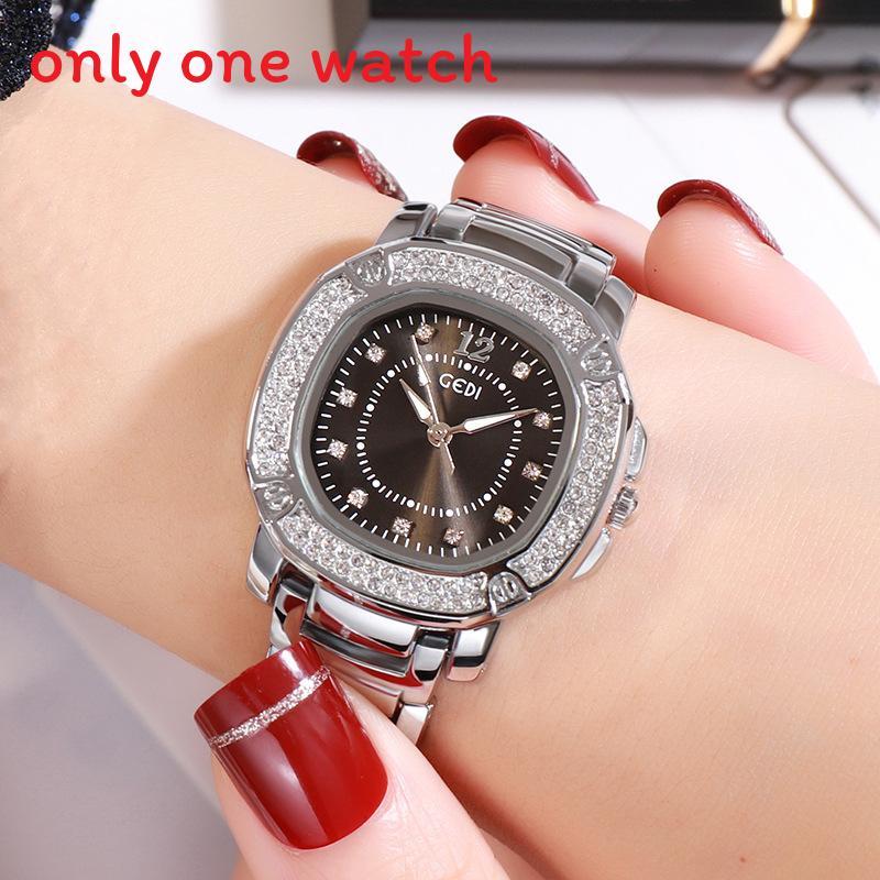 

Gedi Luxury Starry Sky Square Alloy Watch For Women With Quartz Movement And Water Resistance чёрный