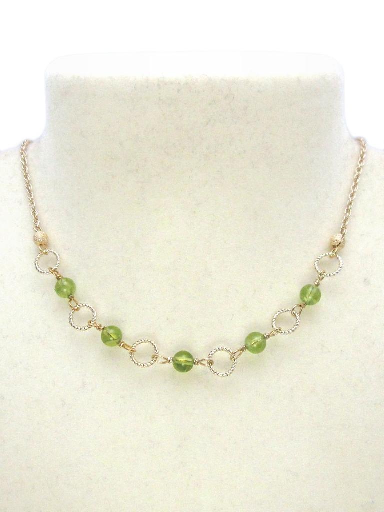 AC218 Peridot Refreshing Green Natural Power Peridot [Cherry] Necklace, Stone, Stone,